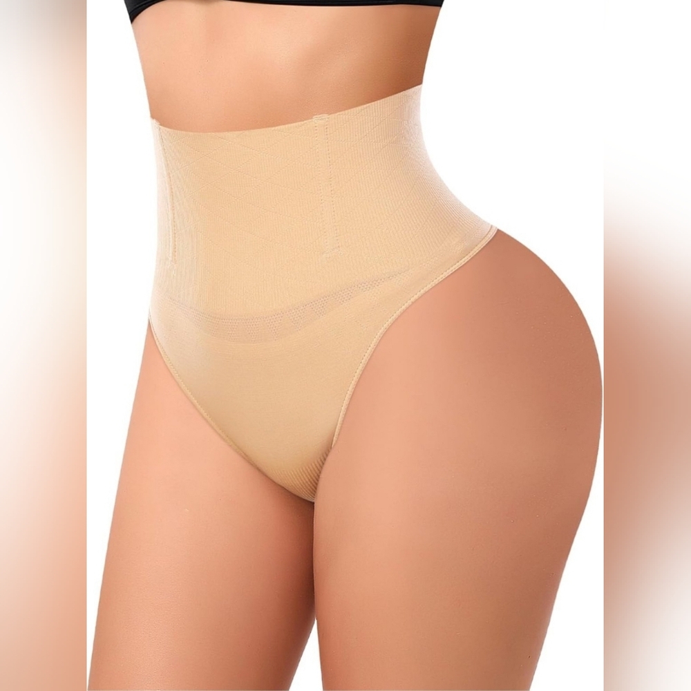 High-Waisted Shapewear Briefs - Tan